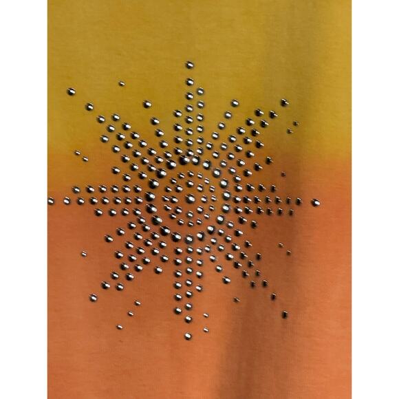 Vintage Y2K Designer Orange Yellow Sun Tank Top Trixie Marie LA Tank Vintage OS - Picture 2 of 13